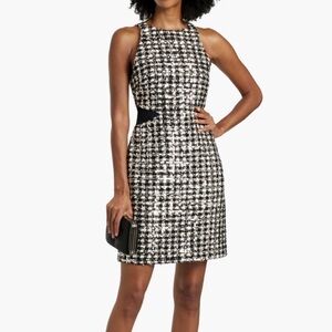 DEREK LAM 10 CROSBY Rosemary Sequined Tweed Minidress Size US 14